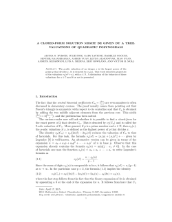 A closed-form solution might be given by a tree. Valuations of