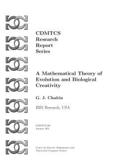 A Mathematical Theory of Evolution and Biological Creativity