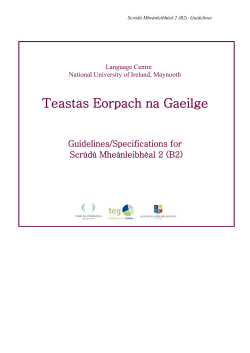 Scrúdú B2 (Meánleibhéal 2) - Teastas Eorpach na Gaeilge