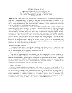 CS3114 (Spring 2016) PROGRAMMING ASSIGNMENT #1