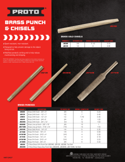 Proto&reg; Brass Punch and Chisels (MKT
