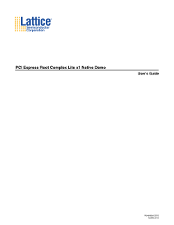 PCI Express Root Complex Lite x1 Native Demo