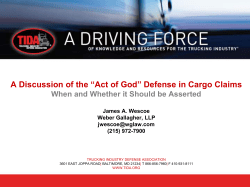 Act of God - Trucking Industry Defense Association