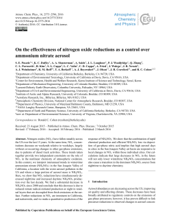 On the effectiveness of nitrogen oxide reductions as a control over