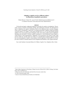 Adapting a cognitive test for a different culture