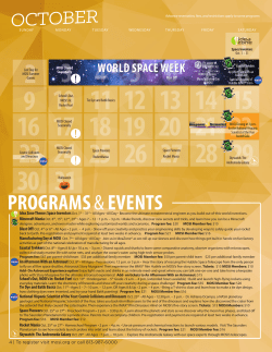 to view the full Calendar for October