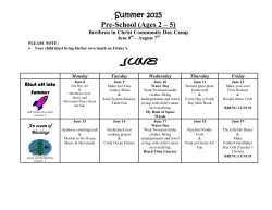 Pre-School (Ages 2 &ndash; 5)