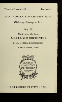 Boston Symphony Orchestra concert programs, Summer