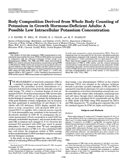 Body Composition Derived from Whole Body Counting of Potassium