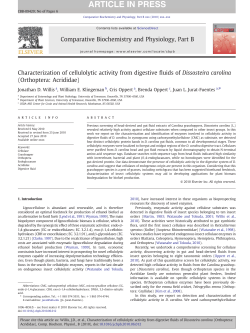 Characterization of cellulolytic activity from digestive