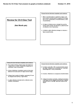 Review for Ch 9 Geo Test answers to graphs at bottom.notebook