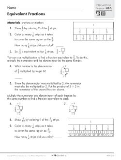 Equivalent Fractions