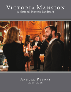 Annual Report - Victoria Mansion