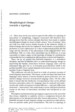 Morphological change: towards a typology