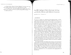 The BIA`s Apology to Native Americans: An Essay on