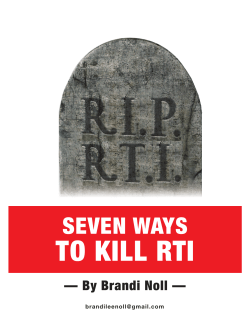 Seven Ways to Kill RtI Booklet.indd