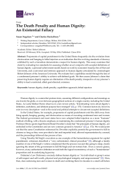 The Death Penalty and Human Dignity: An Existential Fallacy