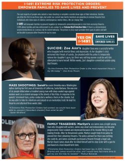 i-1491 extreme risk protection orders: empower families to save lives