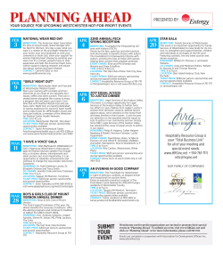 the Calendar  - Hospitality Resource Group