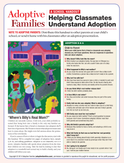 Helping Classmates Understand Adoption