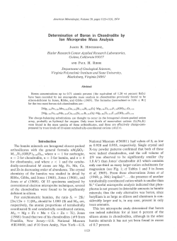 Determination of Boron in Ghondrodite by lon Microprobe Mass
