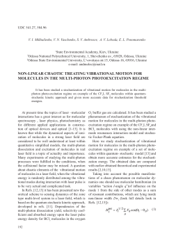 non-linear chaotic treating vibrational motion for molecules in the