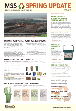 MSS Customer Appreciation Day Sunday, April 23 compost every