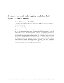 A simple, low-cost, data-logging pendulum built from a computer