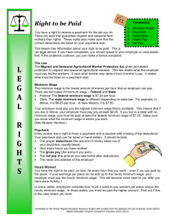 Right to be Paid - Geneseo Migrant Center