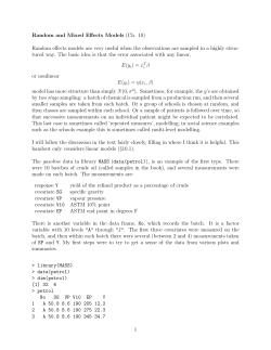 Handout - Department of Statistical Sciences