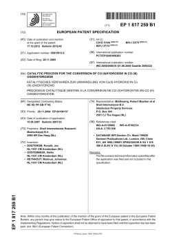 CATALYTIC PROCESS FOR THE CONVERSION OF CO (II