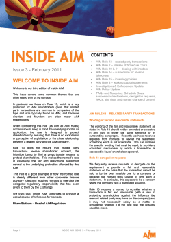 Inside AIM Issue 3 - London Stock Exchange