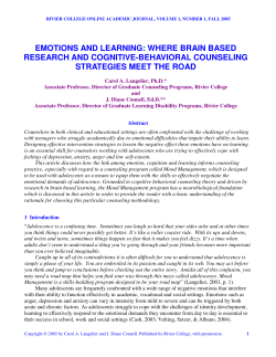 emotions and learning: where brain based