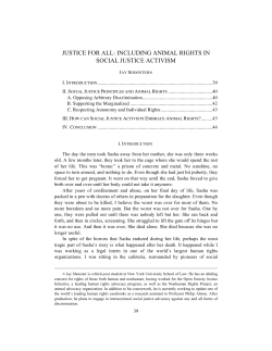 justice for all: including animal rights in social