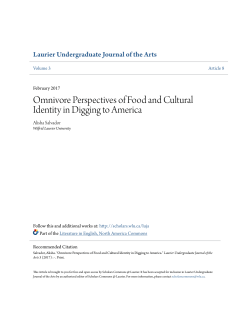 Omnivore Perspectives of Food and Cultural Identity in Digging to