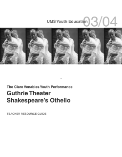 Othello Study Guide - University Musical Society