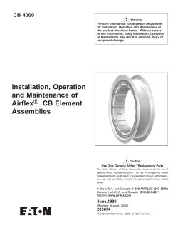 Installation, Operation and Maintenance of Airflex CB