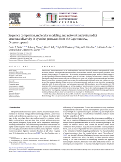 Sequence comparison, molecular modeling, and network analysis