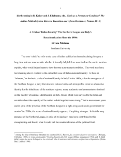 forthcoming in R. Kaiser and J. Edelmann, eds., Crisis