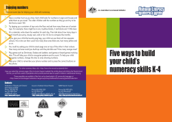 Five ways to build your child`s numeracy skills K-4
