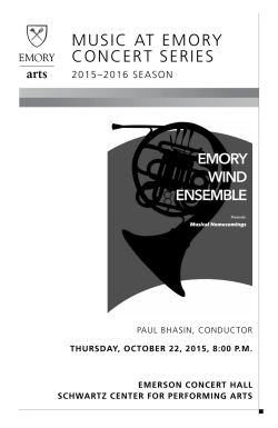 music at emory concert series - Arts at Emory