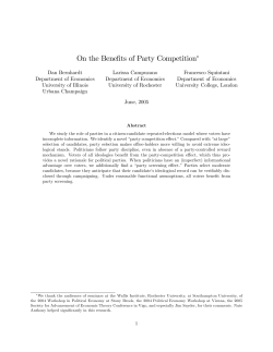 On the Benefits of Party Competition (pdf 176K)