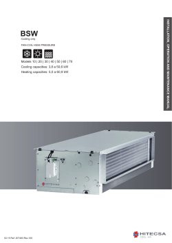 Models 10 | 20 | 30 | 40 | 50 | 60 | 70 Cooling capacities: 3,8 a 50,6