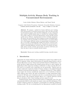 Multiple-Activity Human Body Tracking in - CAMP-TUM