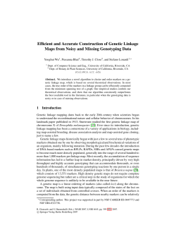 Efficient and Accurate Construction of Genetic Linkage Maps from