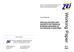 specialization and growth patterns in border regions of accession