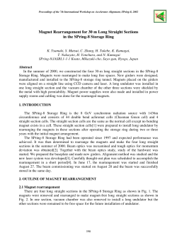 Magnet Rearrangement for 30m Long Straight Sections in