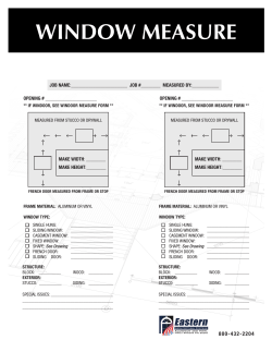 Measurement Sheets