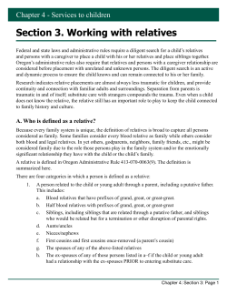 Section 3. Working with relatives