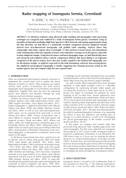 Radar mapping of Isunnguata Sermia, Greenland